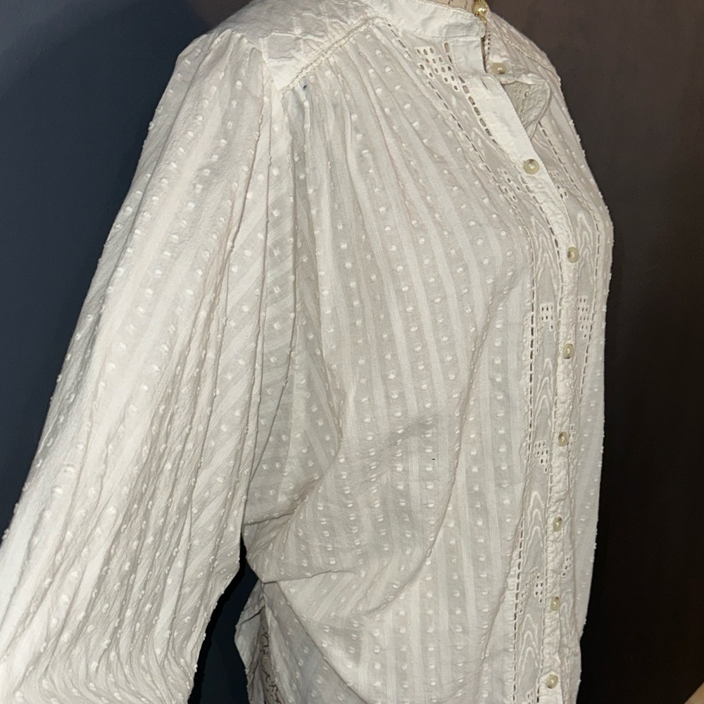Anthropologie White Blouse - Picture 5 of 7